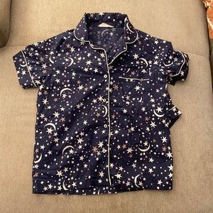 PrintFresh Navy Celestial Skies Short Sleeve Pajama Set